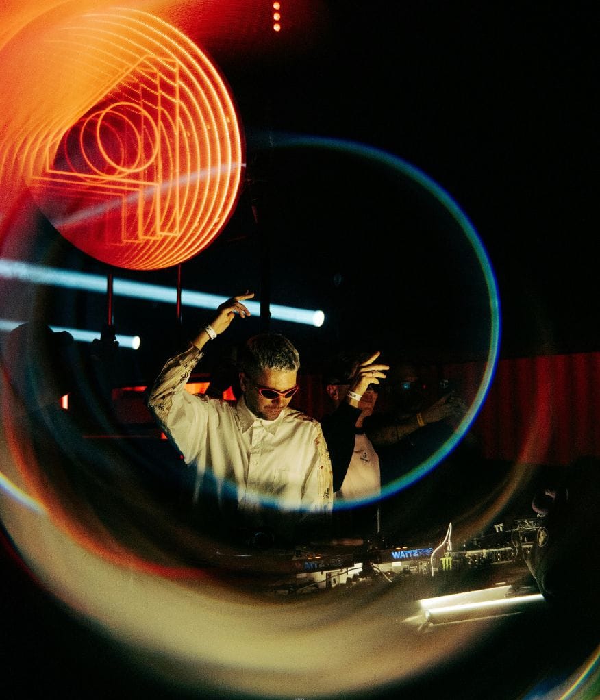 DJ performing on the decks